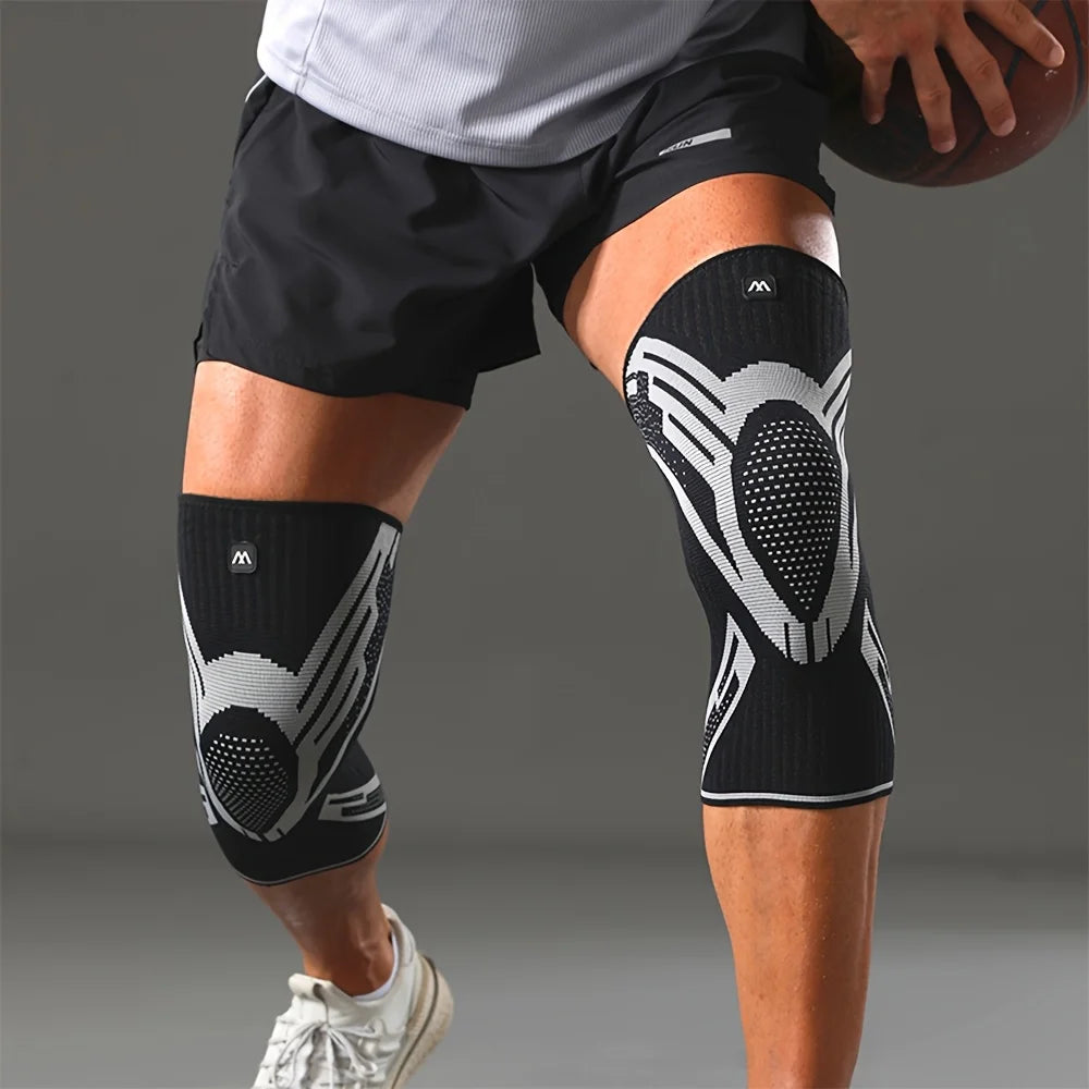 Genouillère de compression sport - Manchon élastique respirant, protection genou musculation et course