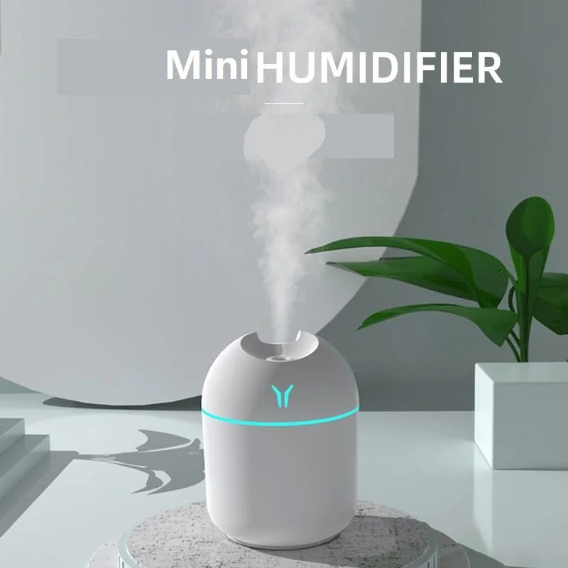 Mini humidificateur diffuseur d'huiles essentielles USB 250ML - Lumière LED, brumisateur silencieux